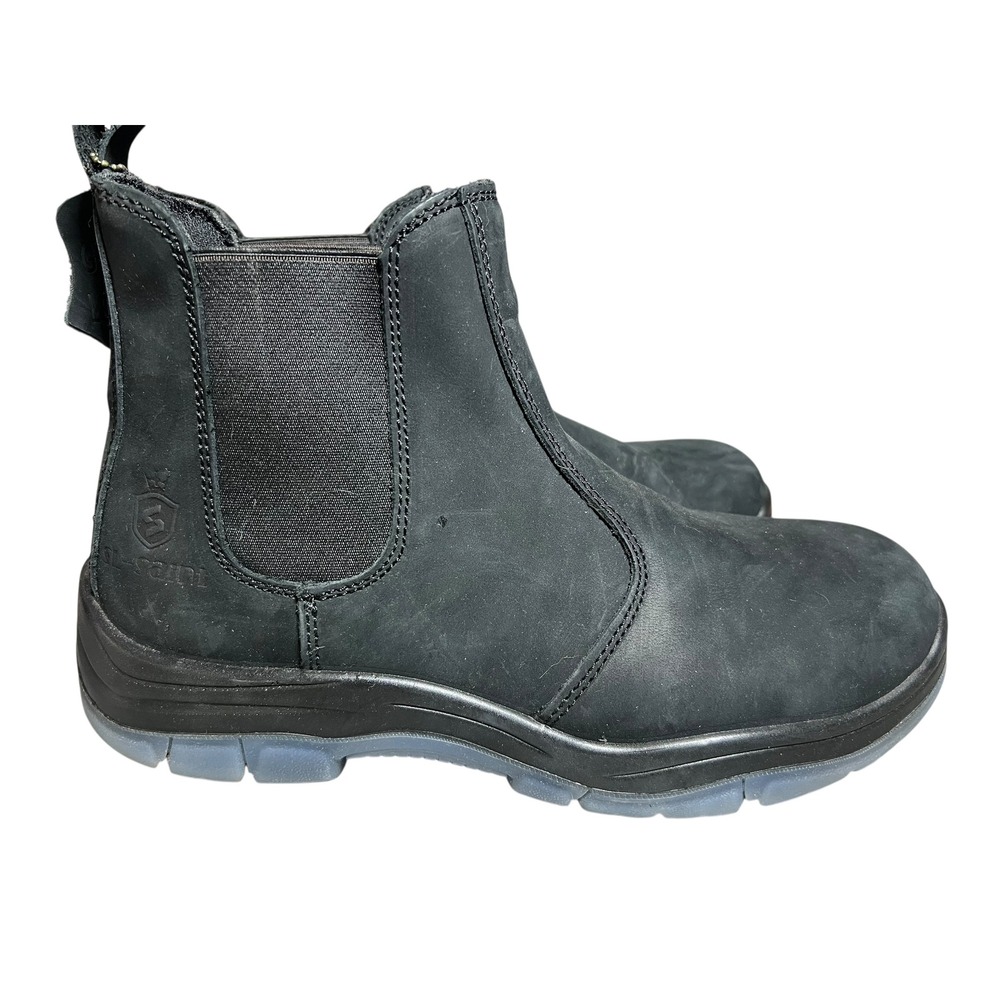 SL-Saint Men's Black Full Grain Leather Chelsea Work Boots US 11.5‎ EU 46.5